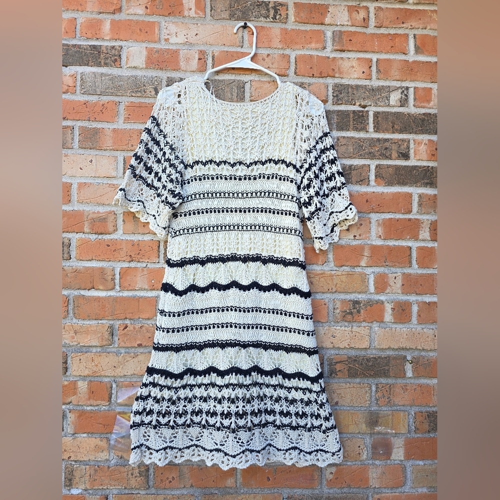 Zara Crochet Knit Mini Dress - Picture 3 of 11